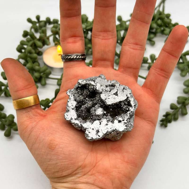 Silver Agate Geode