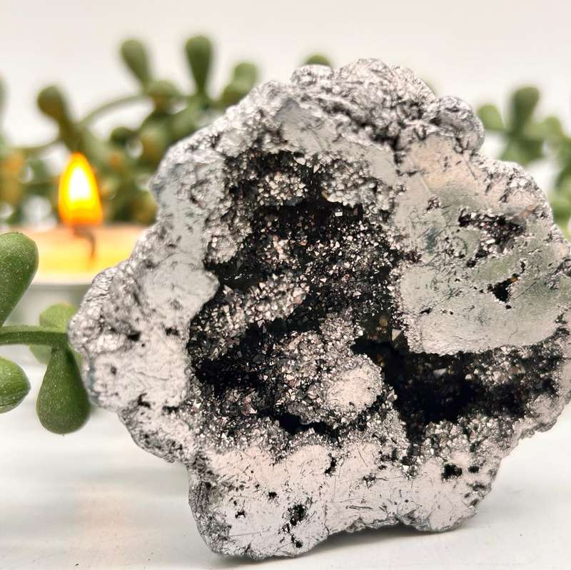 Silver Agate Geode