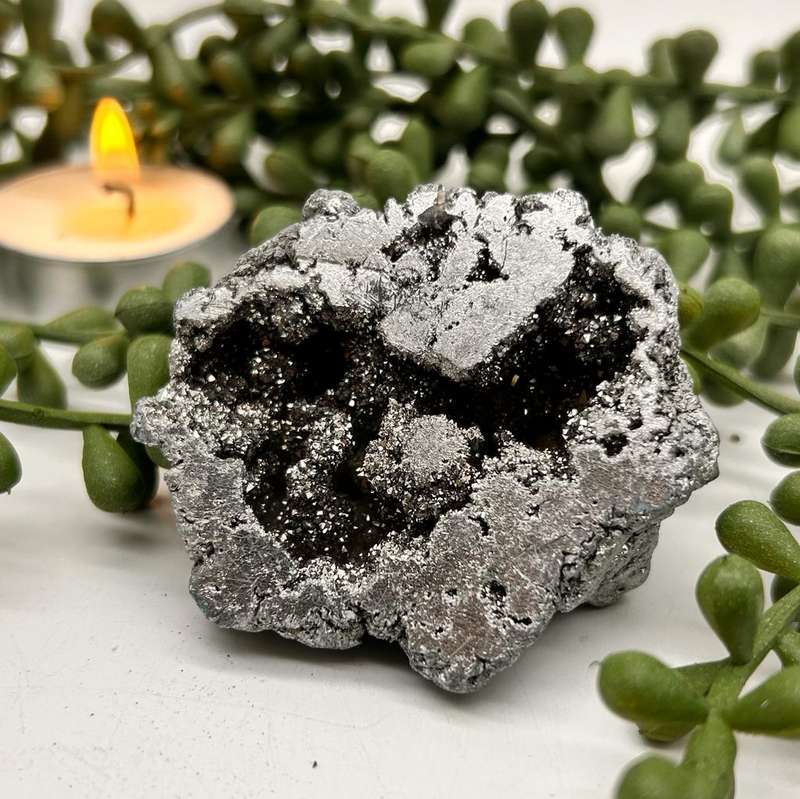 Silver Agate Geode