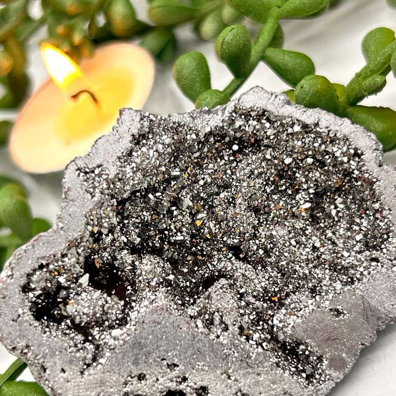 Silver Agate Geode
