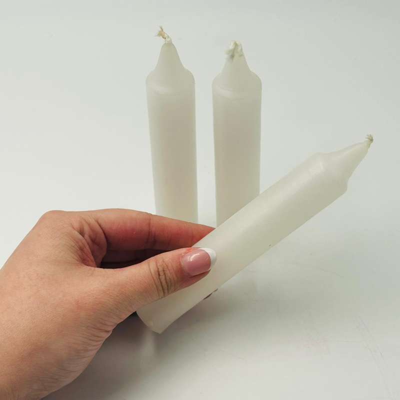 White Solid Coloured Ritual Candles