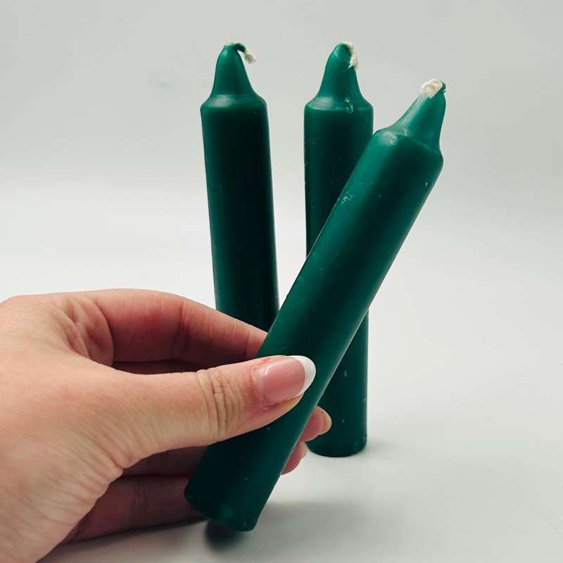 Green Solid Coloured Ritual Candles