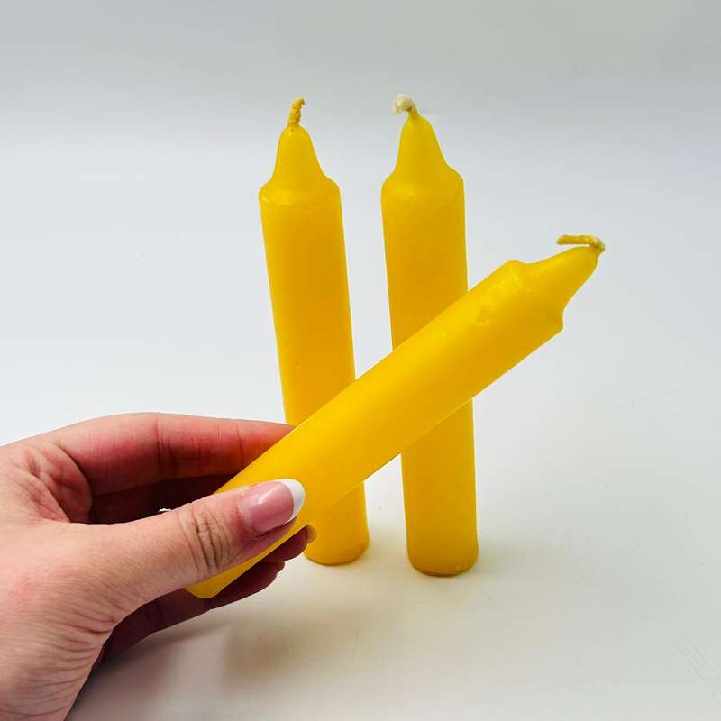 Yellow Solid Coloured Ritual Candles