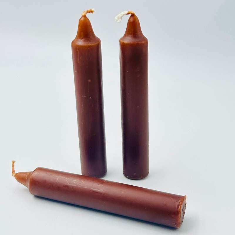 Brown Solid Coloured Ritual Candles