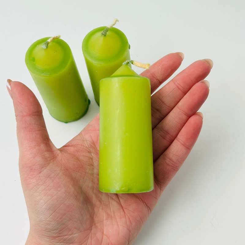 Lime Green Small Altar Solid Colour Candles