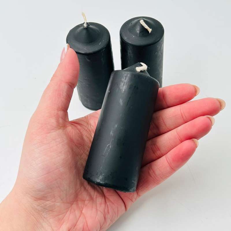 Black Small Altar Solid Colour Candle