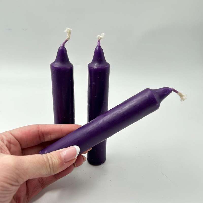 Dark Purple Solid Coloured Ritual Candles
