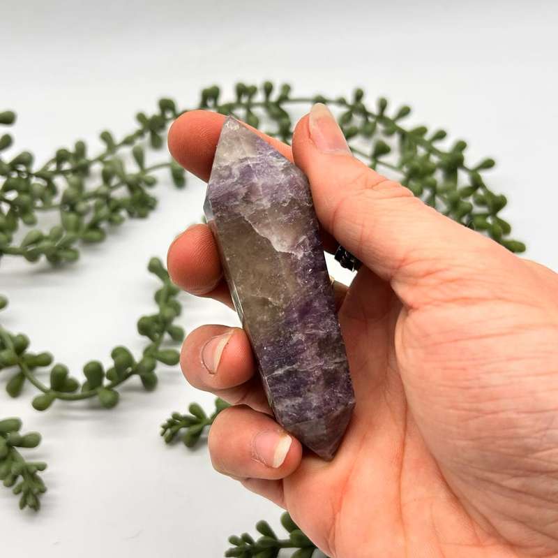 Double Terminated Lepidolite Wand for Better Business