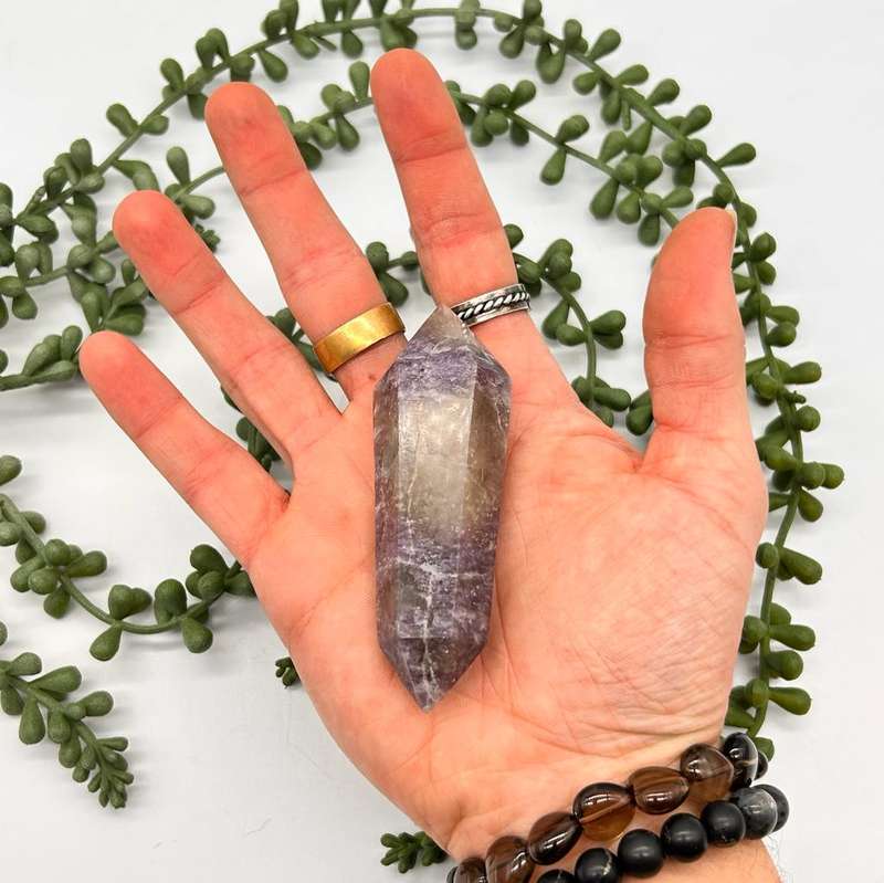 Double Terminated Lepidolite Wand for Better Business