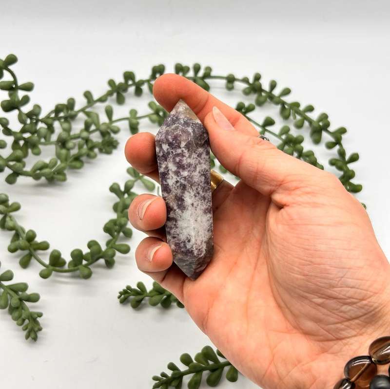 Mini Double Terminated Lepidolite Wand