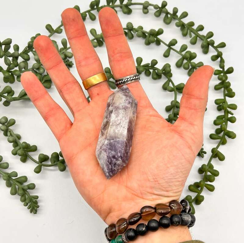 Mini Double Terminated Lepidolite Wand