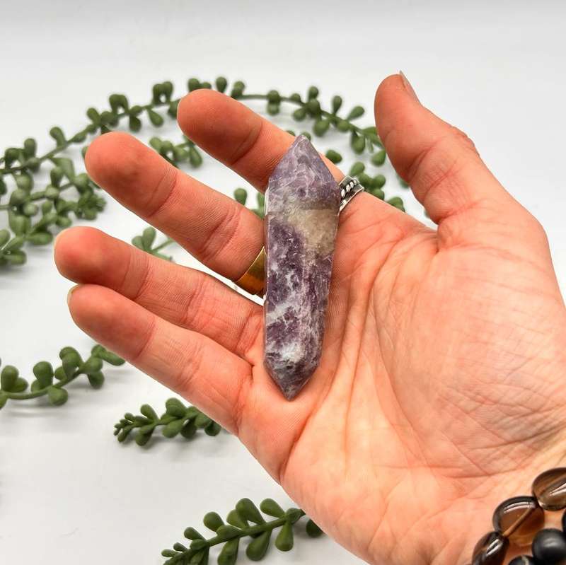 Mini Double Terminated Lepidolite Wand