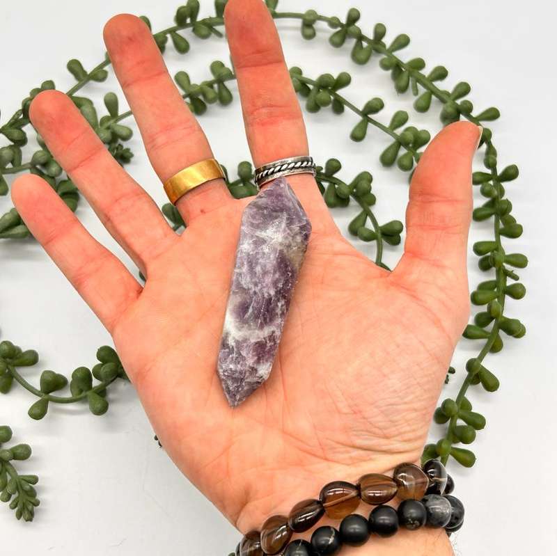 Mini Double Terminated Lepidolite Wand