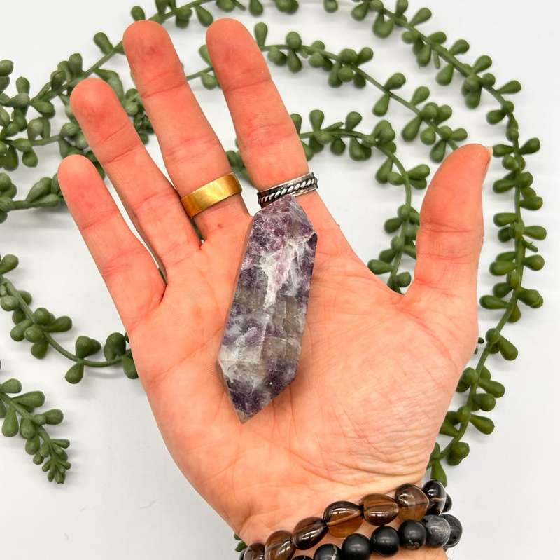Mini Double Terminated Lepidolite Wand