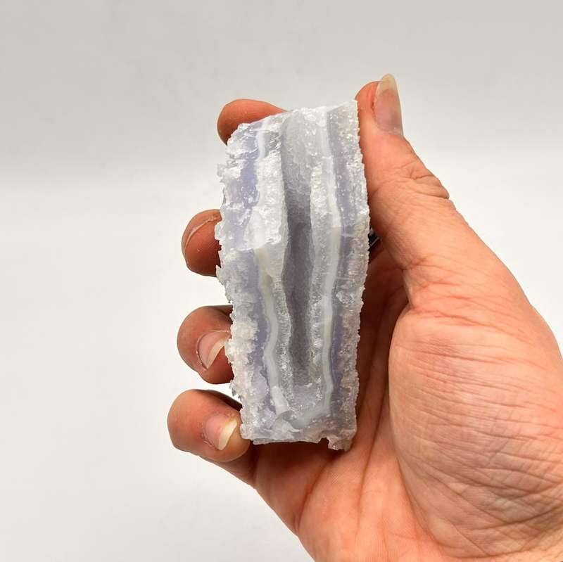 Natural Etched Blue Chalcedony (Blue Lace Agate) from Malawi