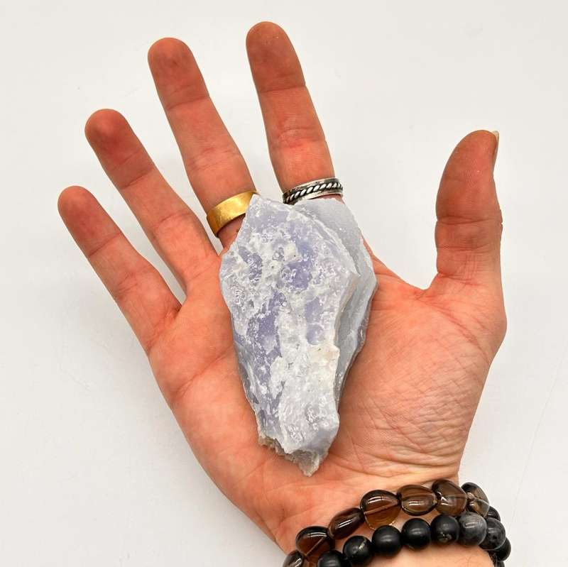 Natural Etched Blue Chalcedony (Blue Lace Agate) from Malawi