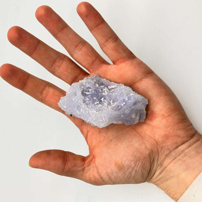 Natural Etched Blue Chalcedony (Blue Lace Agate) from Malawi