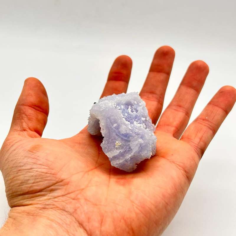 Natural Etched Blue Chalcedony (Blue Lace Agate) from Malawi