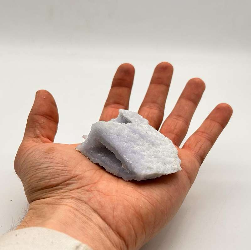 Natural Etched Blue Chalcedony (Blue Lace Agate) from Malawi
