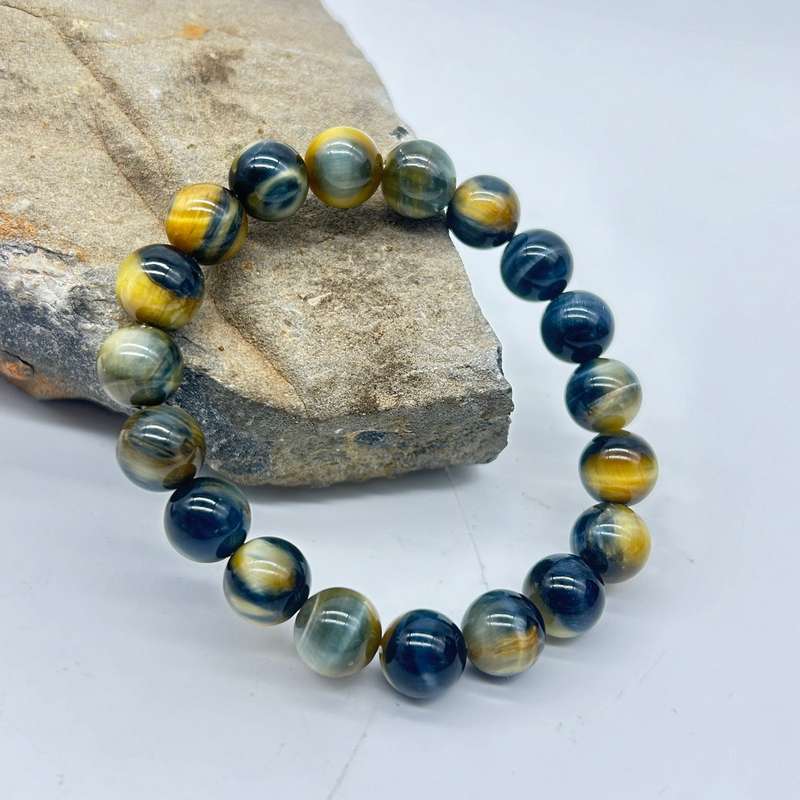 Blue Tigers eye (Hawks eye) Genuine Gemstone Bracelets