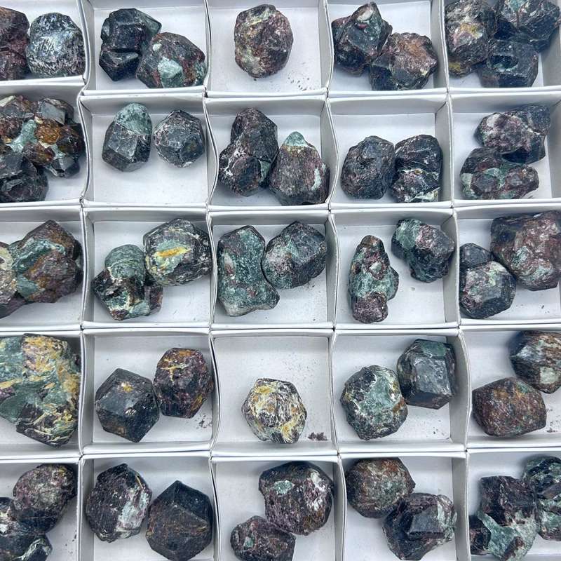 Natural Red Pyrope Garnet Crystals From Zimbabwe