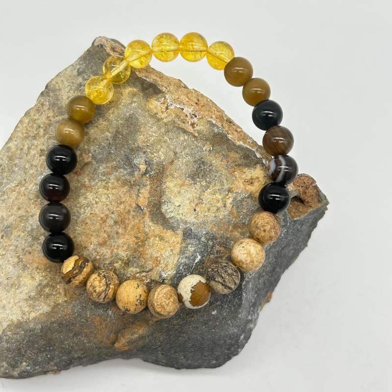 Mens gemstone bracelet  - Show me my Wealth Vision
