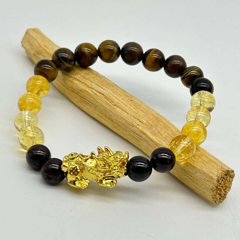 Pixiu Citrine Money Attractor Crystal Bracelet