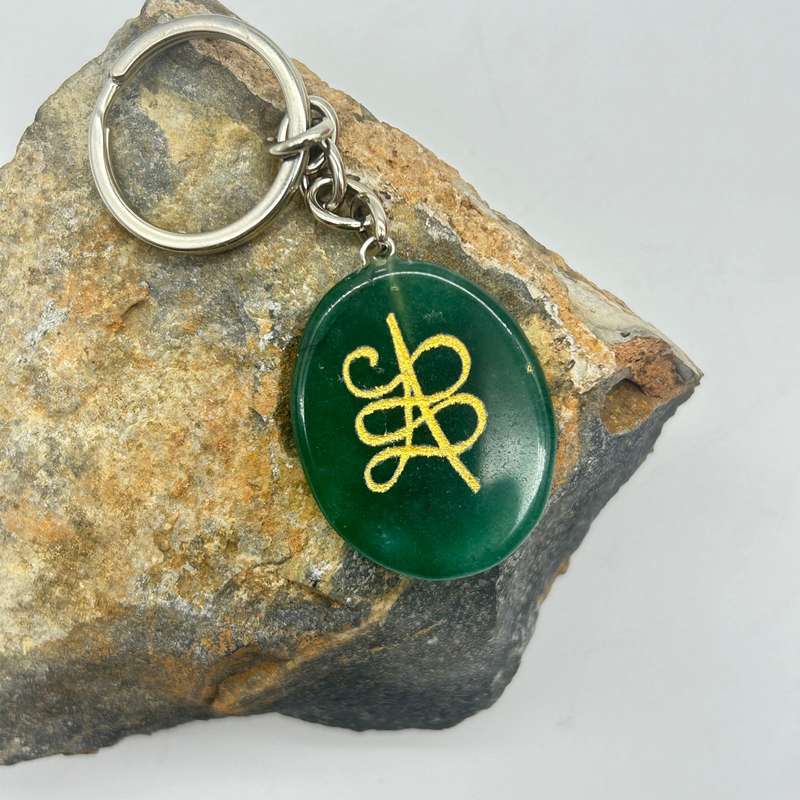Aventurine Zibu Keyring for Manifestation