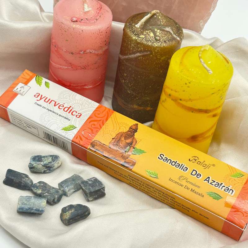 7 Chakra Healing Crystal Kit with Blue Kyanite - Balance, Align, Renew