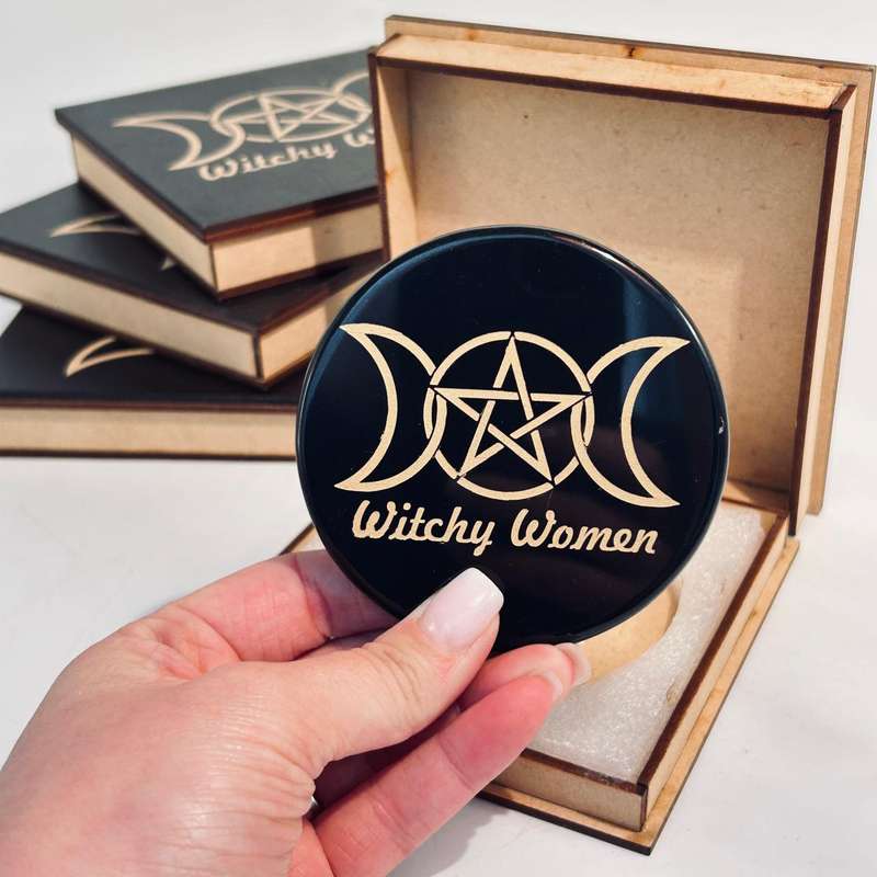 Witchy Woman Black Agate Amulet Set