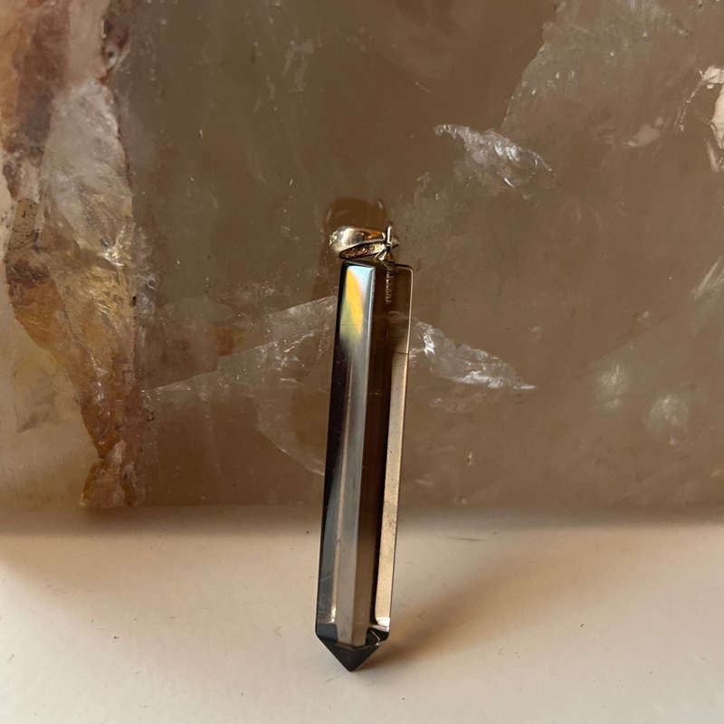 Sterling Silver AAA Grade Smoky Quartz Pendant