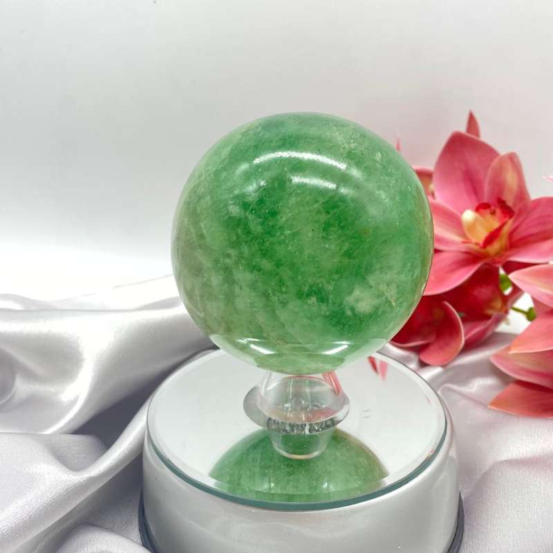 Large Green Fluorite Sphere