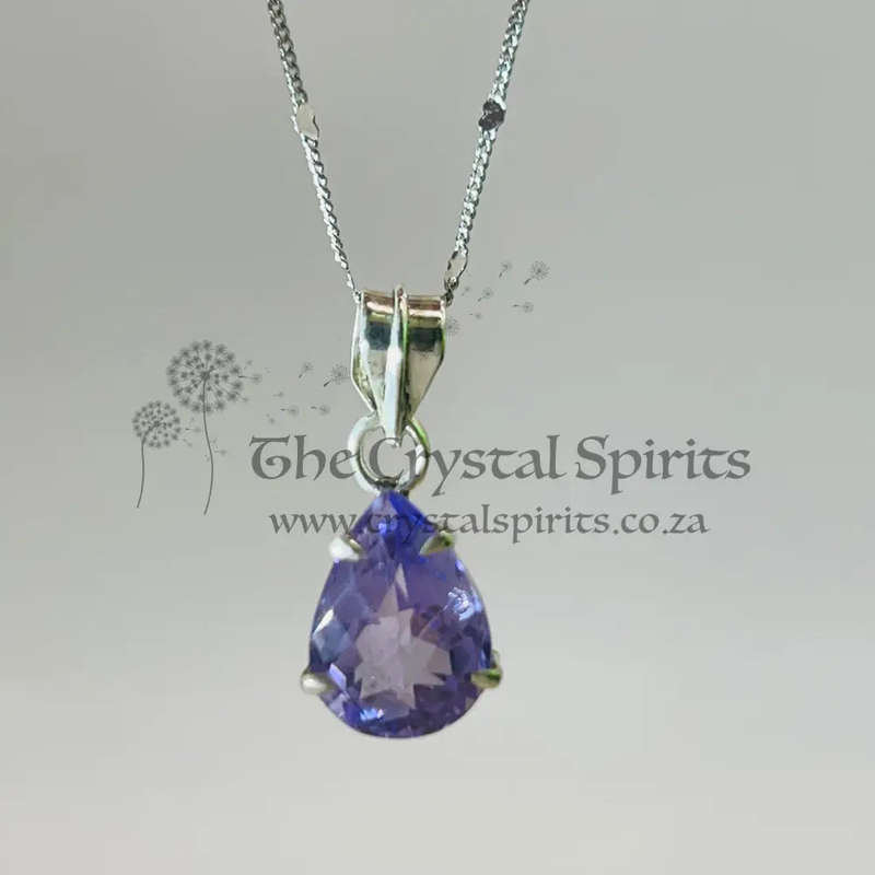 Amethyst Crystal Sterling Silver Pendant
