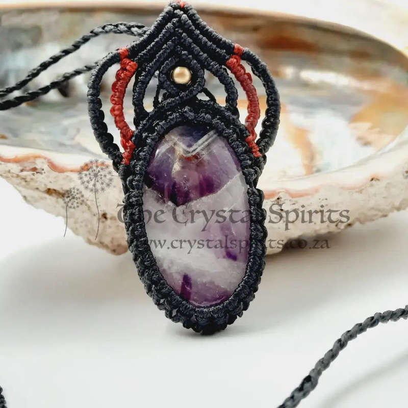 Amethyst Macrame Crystal Pendant