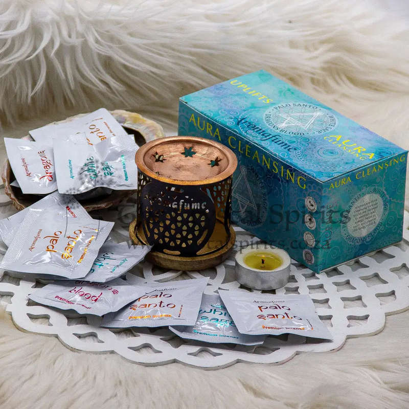 Aura Cleansing Aromafume Burner with Incense Bricks