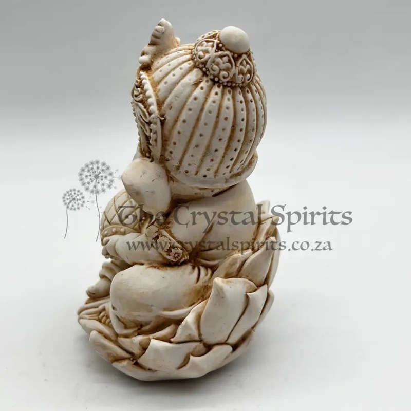 Baby Ganesha White Statue