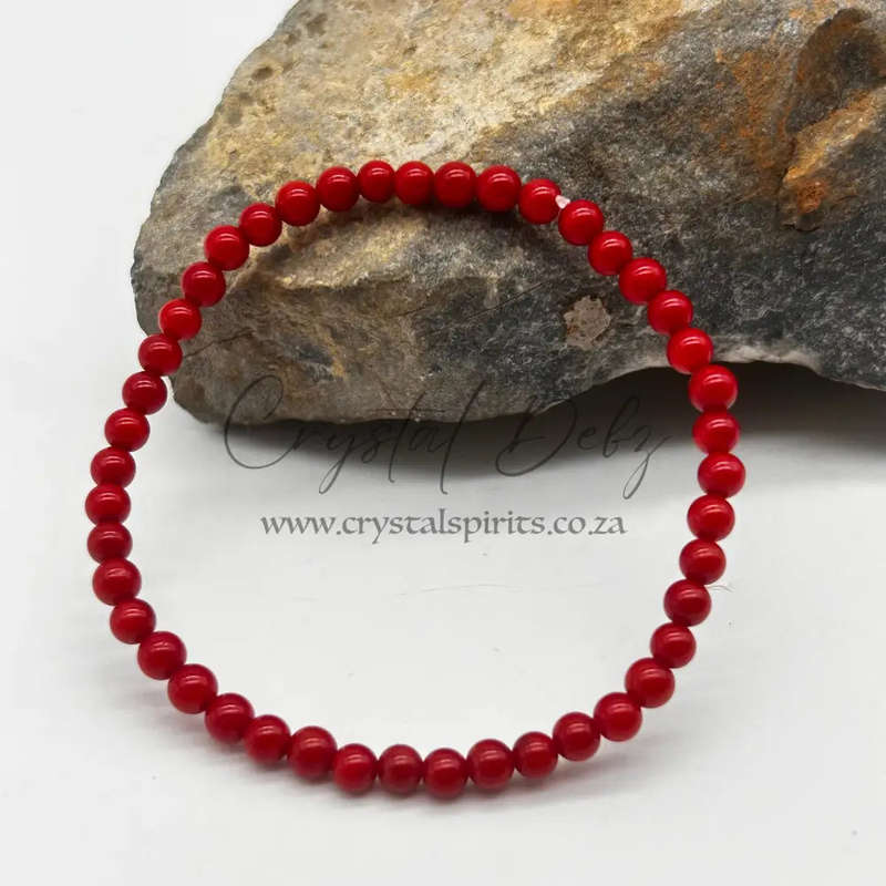 Bamboo Coral Crystal Bracelet