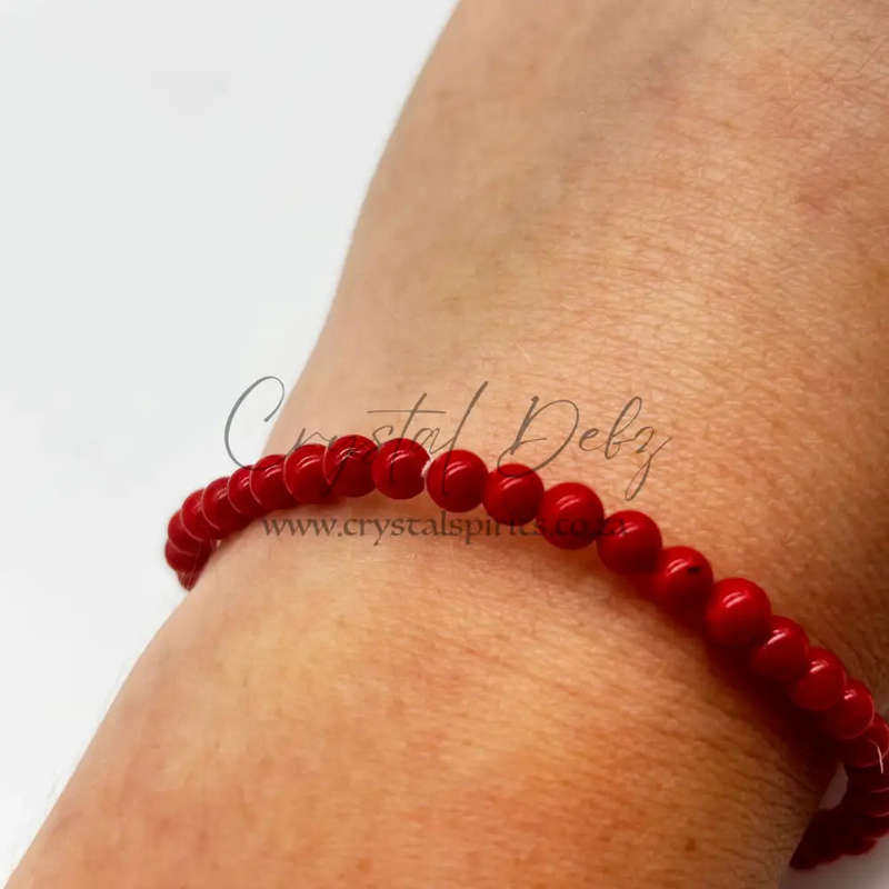 Bamboo Coral Crystal Bracelet