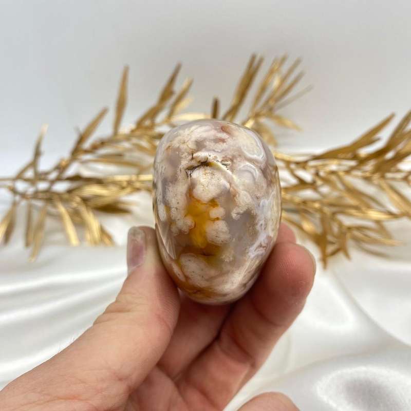 Tranquility Flower Agate Heart