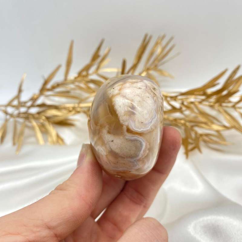 Tranquility Flower Agate Heart