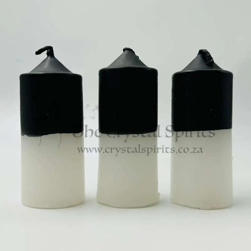Black and White Small Altar Candles
