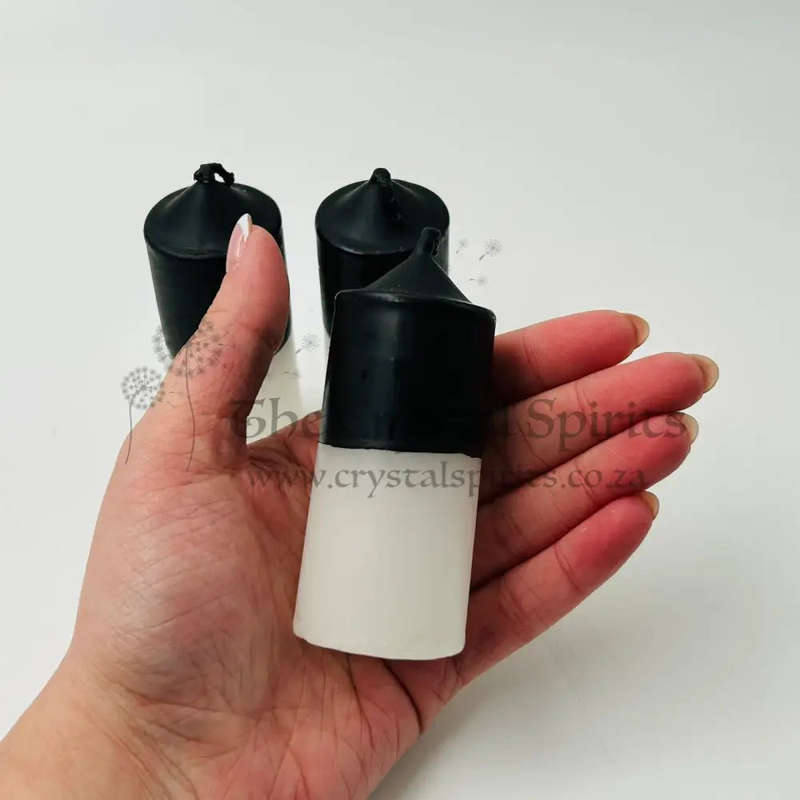 Black and White Small Altar Candles