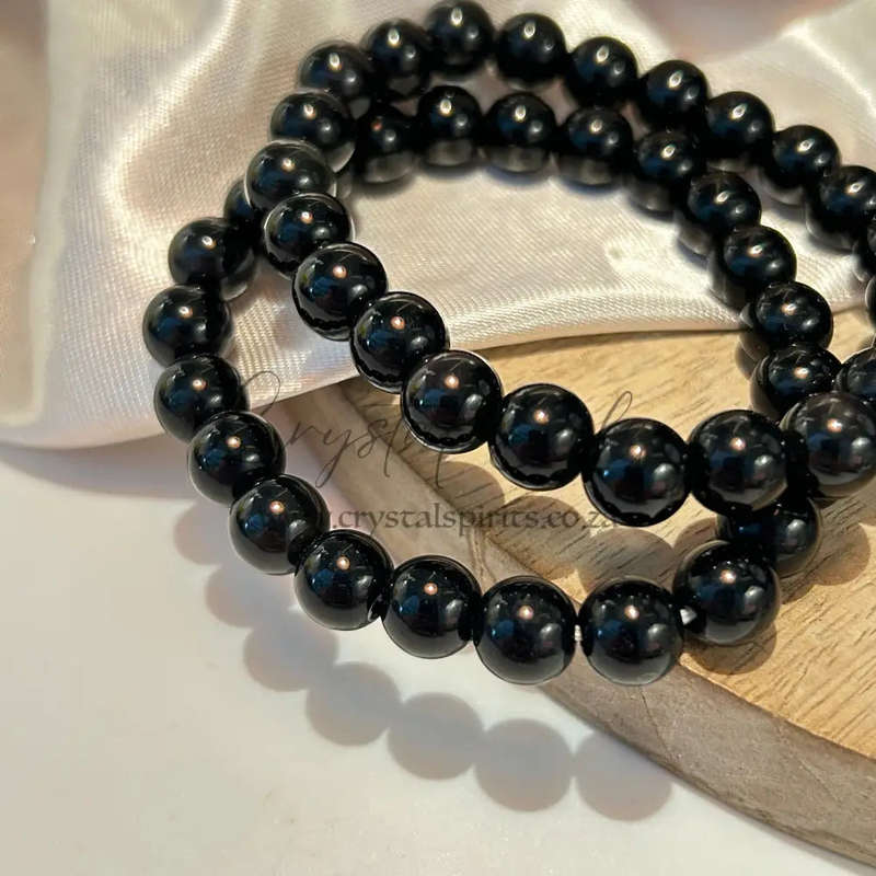 Black Obsidian Genuine Gemstone Bracelet