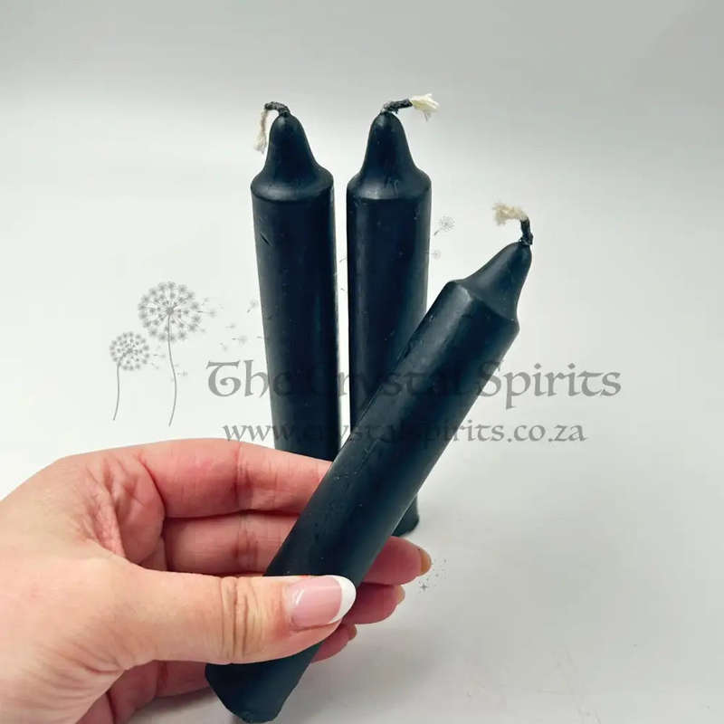 Black Solid Coloured Ritual Candles