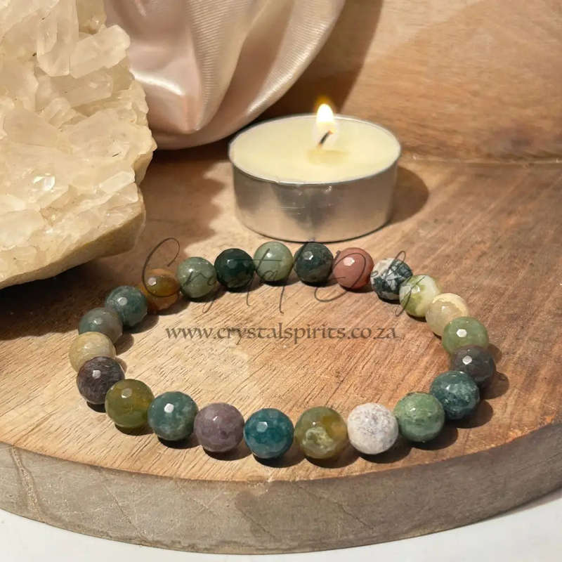 Bloodstone Vital Strength Faceted Crystal Bracelet