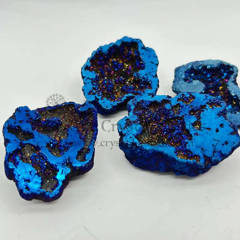 Blue Aura Geode Crystal