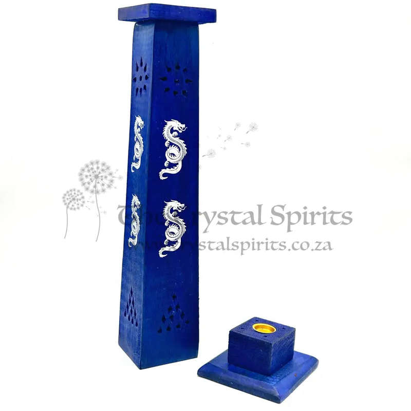 Blue Dragon Wooden Incense Tower