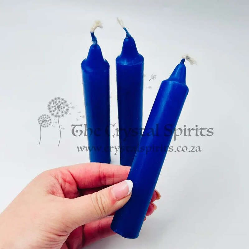 Blue Solid Coloured Ritual Candles