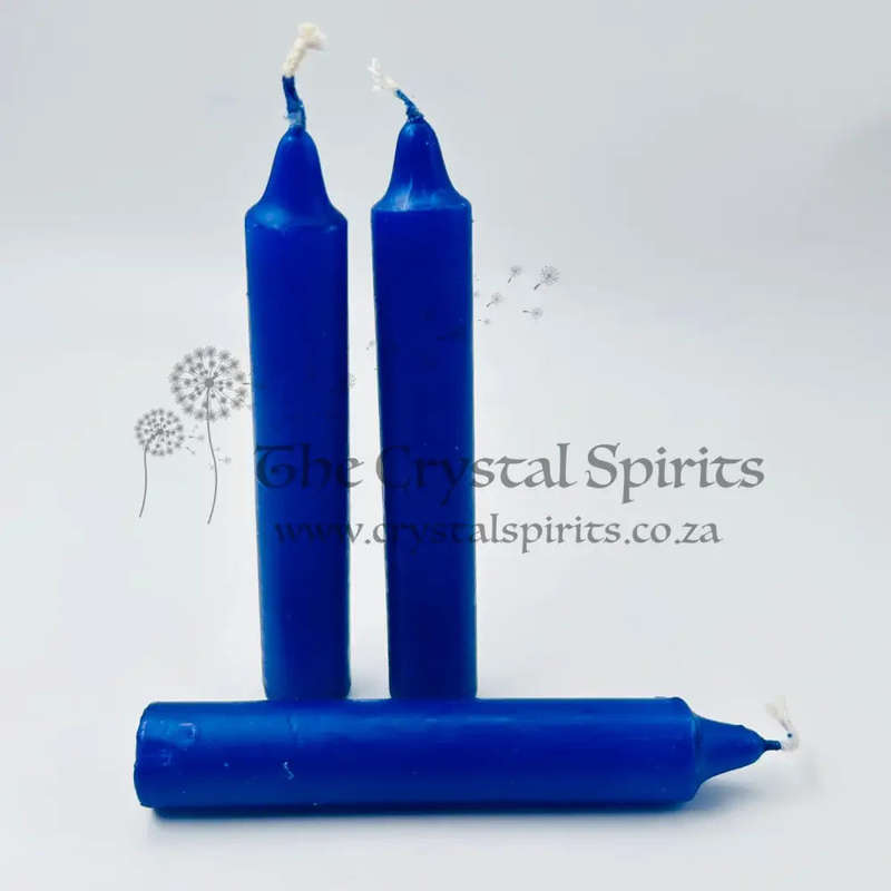 Blue Solid Coloured Ritual Candles