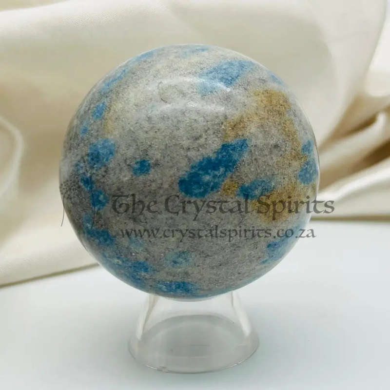 Blue Spotted Spinel Sphere for Calming Chaos